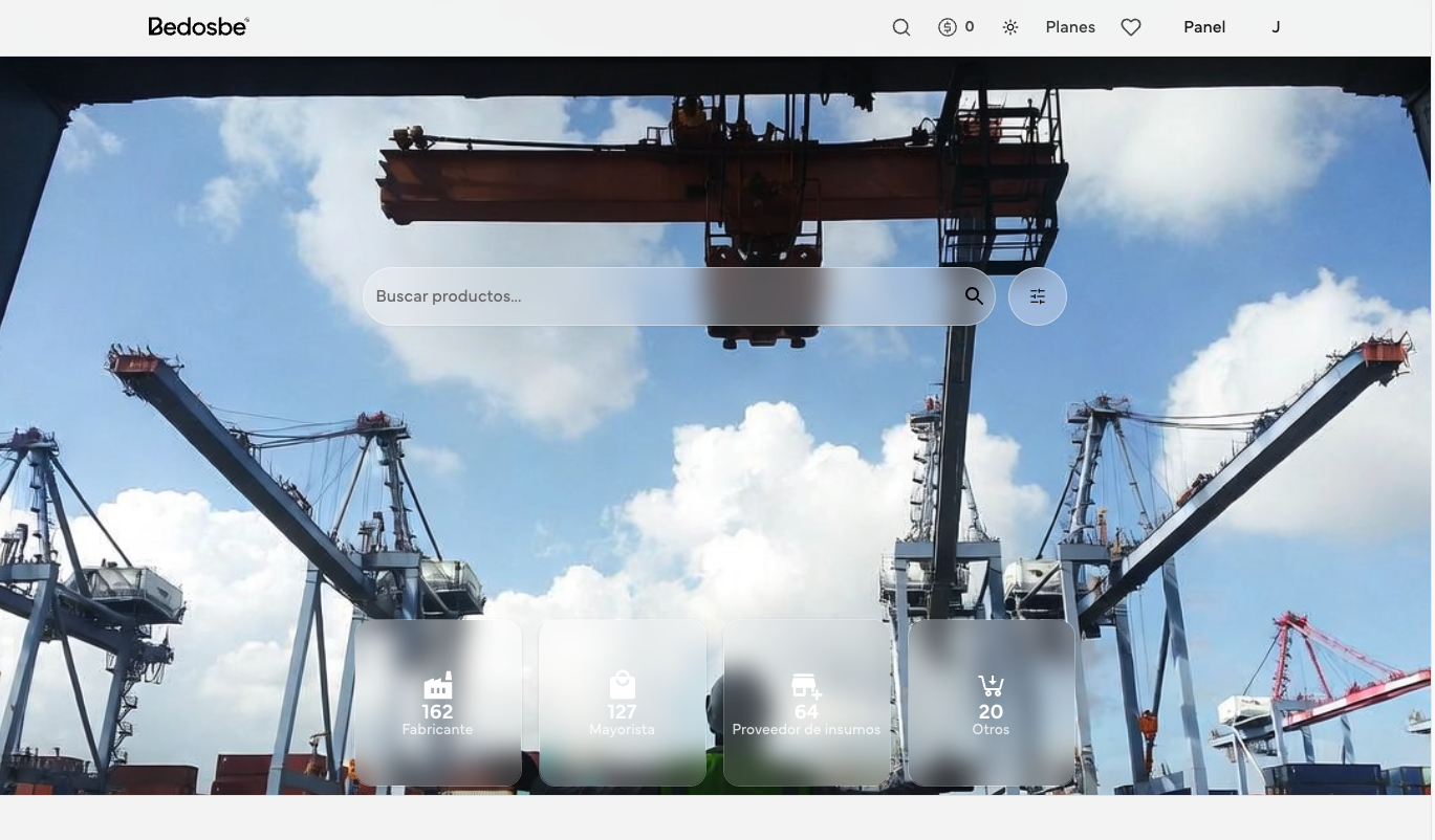 Vista de la plataforma Bedosbe